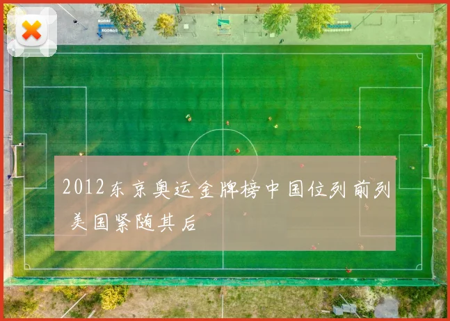 2012东京奥运金牌榜中国位列前列 美国紧随其后